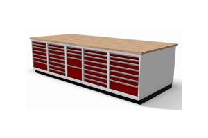 dubbelzijdig kasteneiland met beuken werkblad