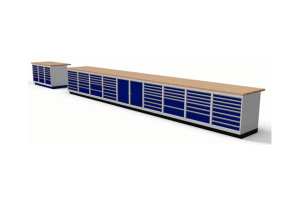 kastenopstelling met beuken werkblad