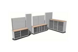 werkbankopstelling met gereedschapsborden