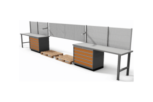 werkbankopstelling van gereedschapsborden