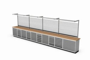 werkbankopstelling met schuifladekasten, verlichting e.d.